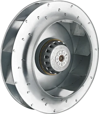 Мотор-колесо с назад загнутыми лопатками BDRKF 2M 160 - A01, Ø160 мм — BVN (Bahcivan), серия BDRKF